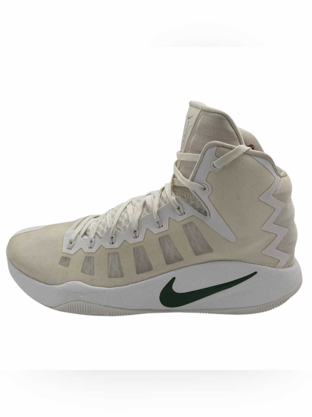 Nike Hyperdunk Basketball Shoes Men’s 13.5 White Green High Top Sneakers